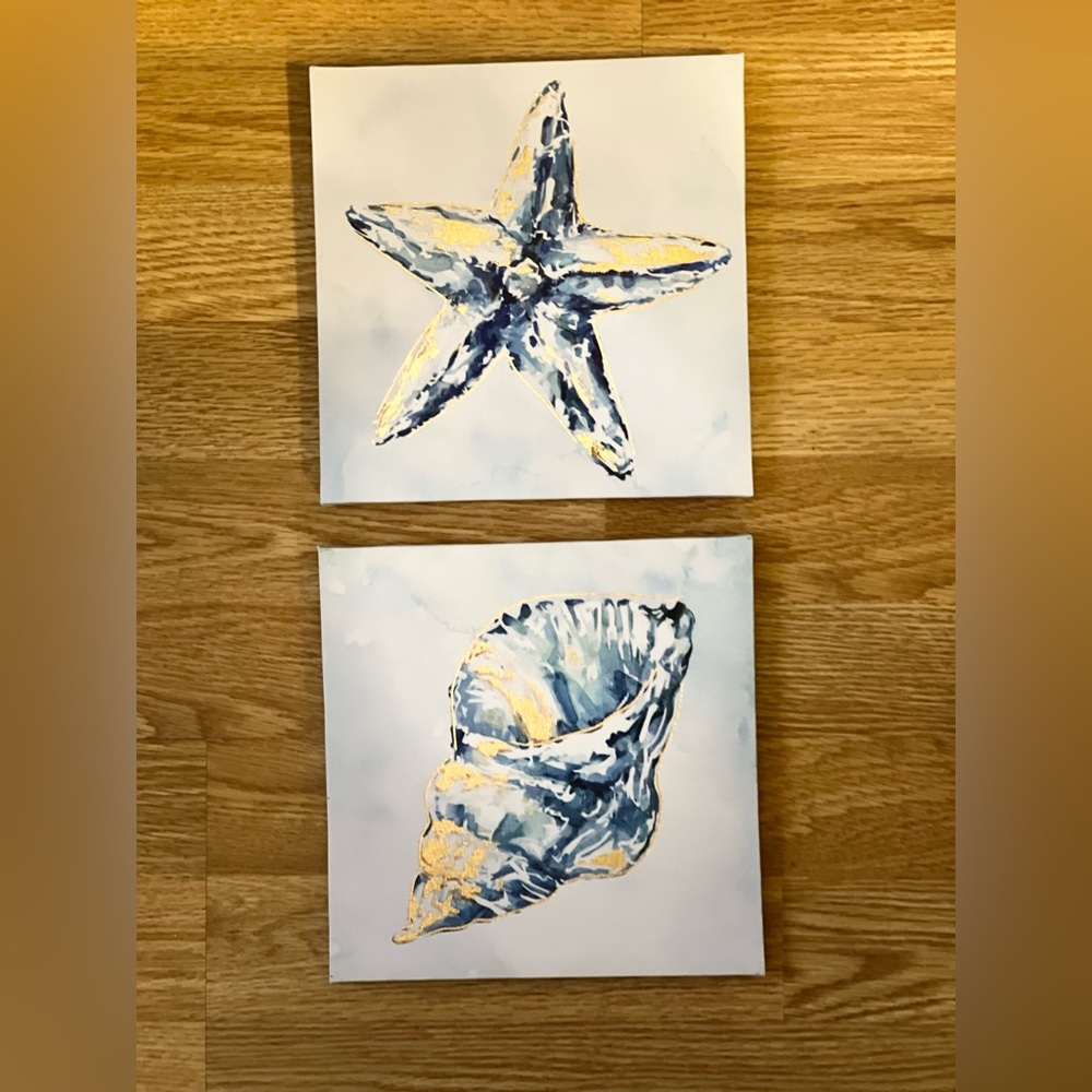 Starfish and Shell Art Prints